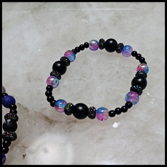 TMD - Set of 4 Gemstone & Bead Bracelets – Vibrant, Handcrafted, Unisex, Sz Med - Picture 2 of 3